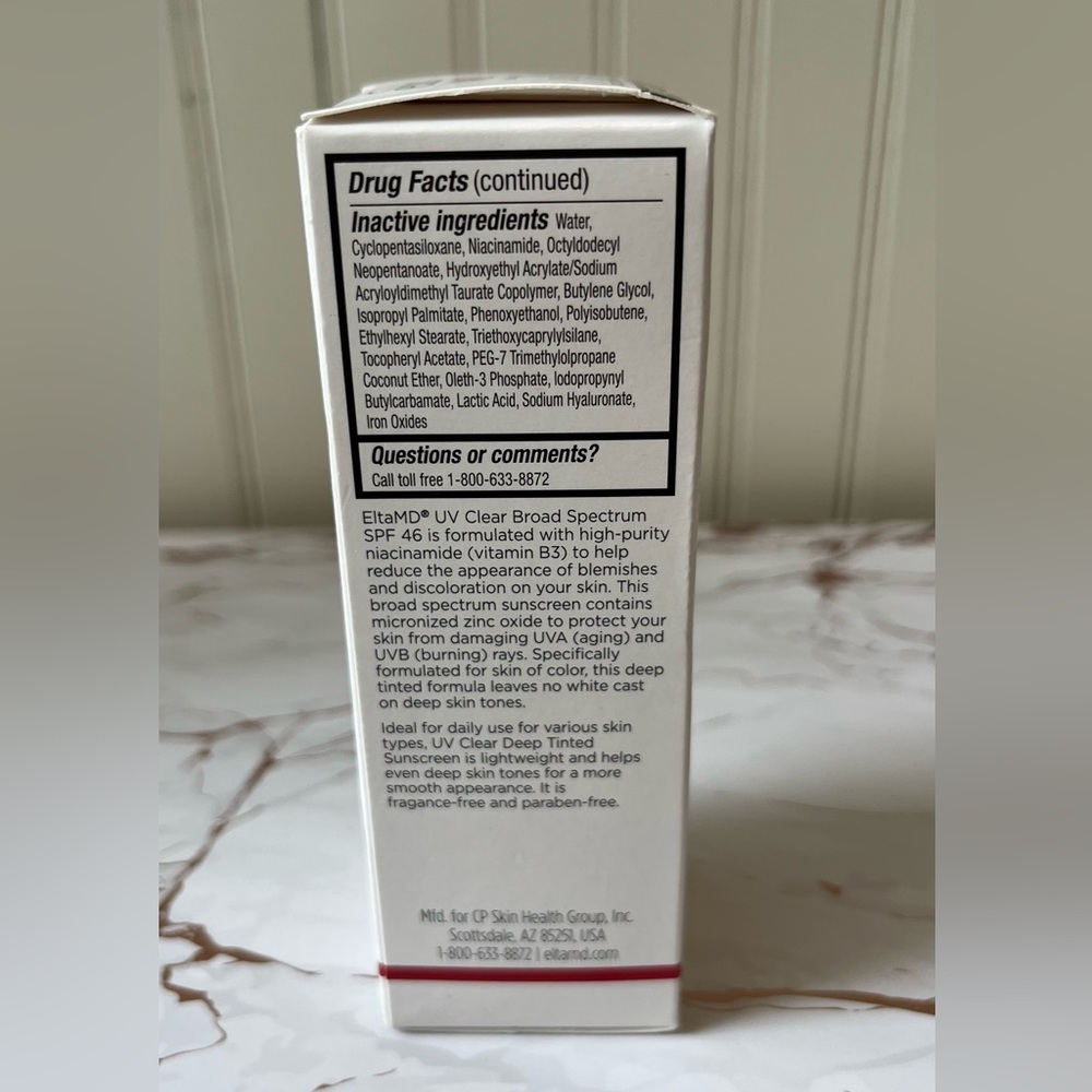 ELTAMD UV CLEAR DEEP TINTED SUNSCREEN SPF 45 | SET OF 2 | 1.7OZ | NEW - Picture 3 of 9